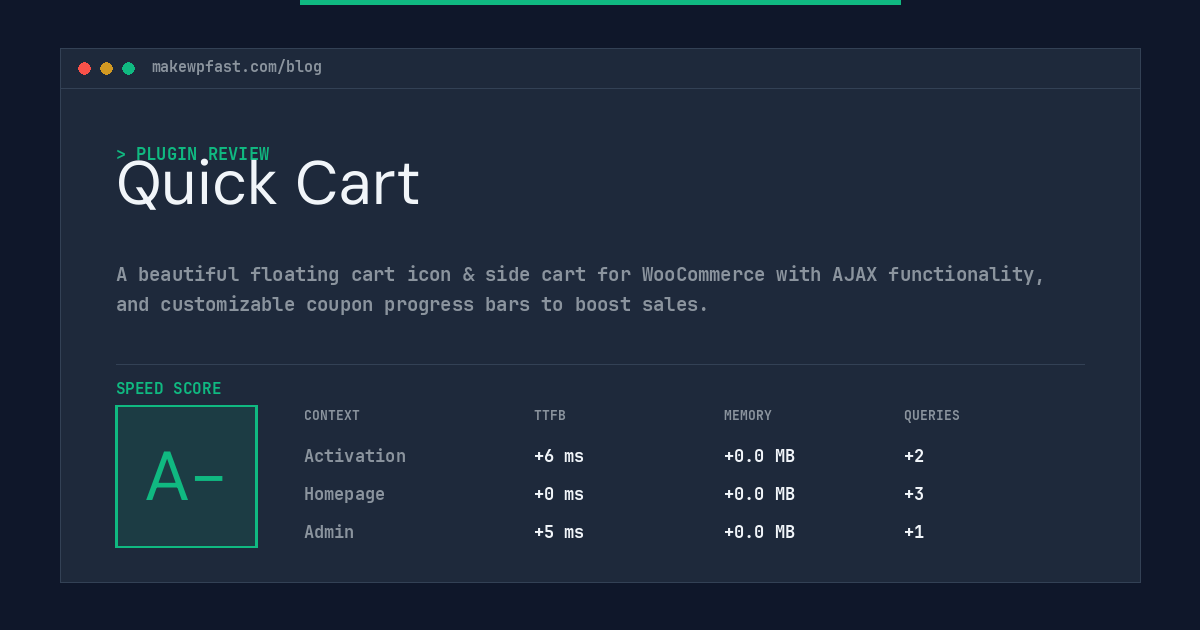 Quick Cart - MakeWPFast