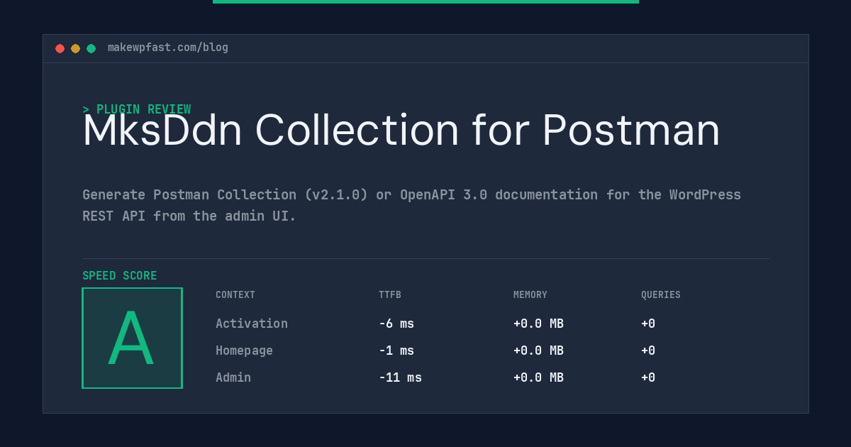 MksDdn Collection for Postman - MakeWPFast