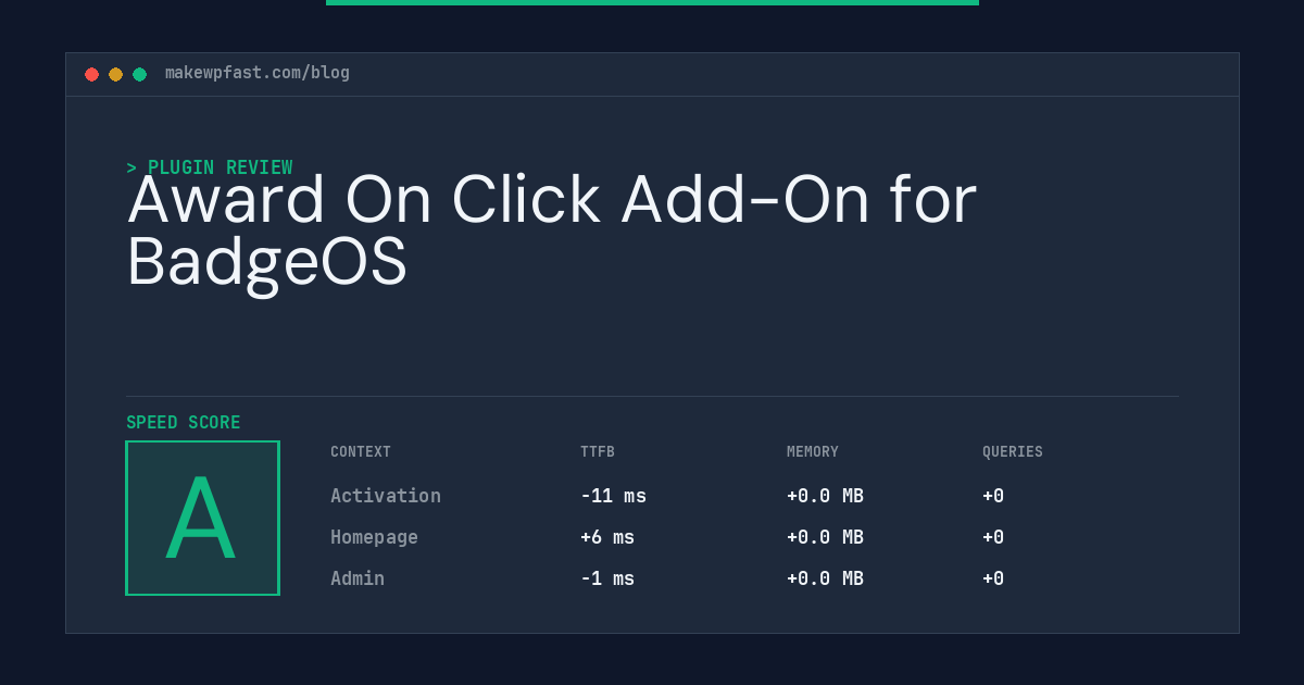 Award On Click Add-On for BadgeOS - MakeWPFast