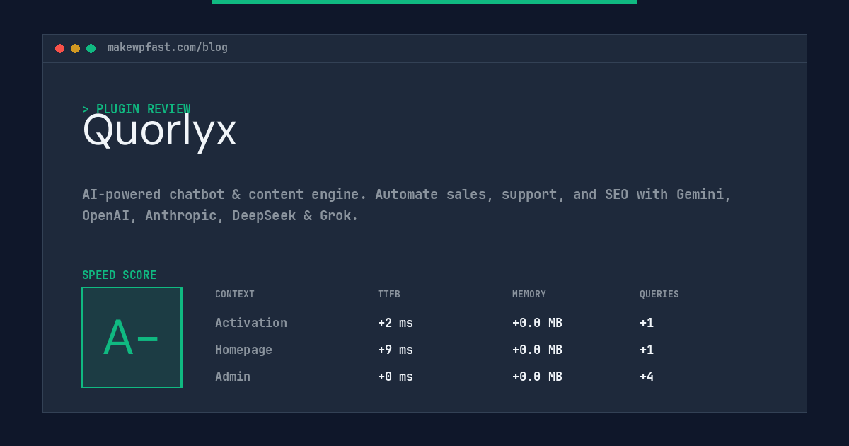 Quorlyx - MakeWPFast