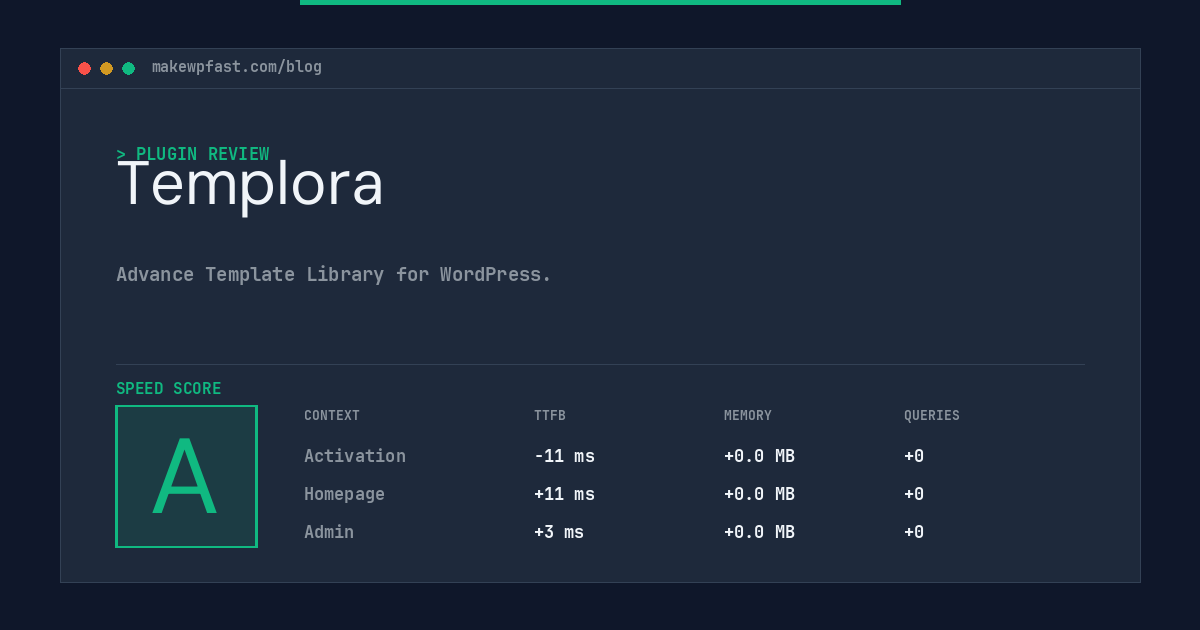 Templora - MakeWPFast