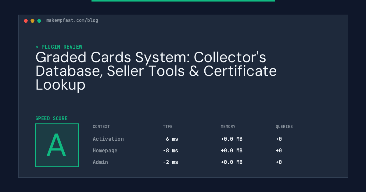 Graded Cards System: Collector's Database, Seller Tools & Certificate Lookup - MakeWPFast
