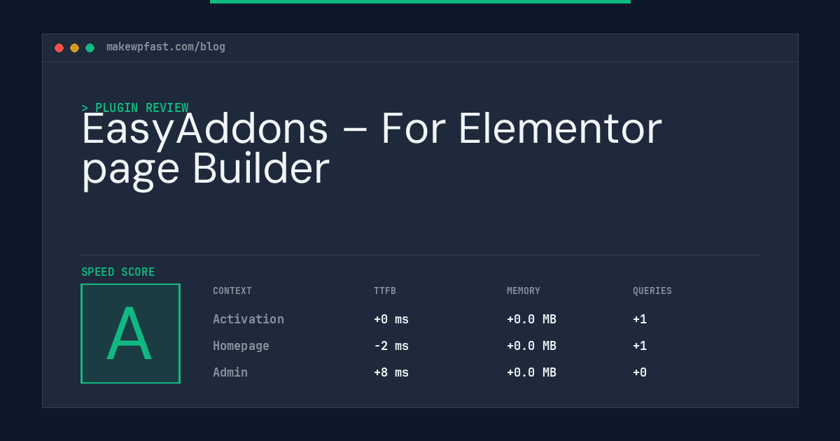 EasyAddons – For Elementor page Builder - MakeWPFast