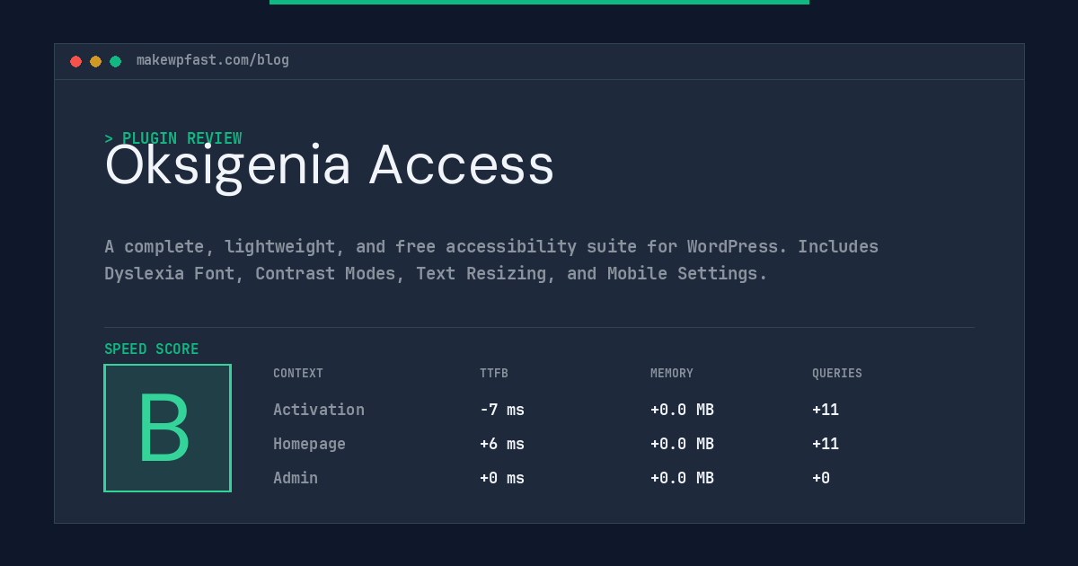 Oksigenia Access - MakeWPFast