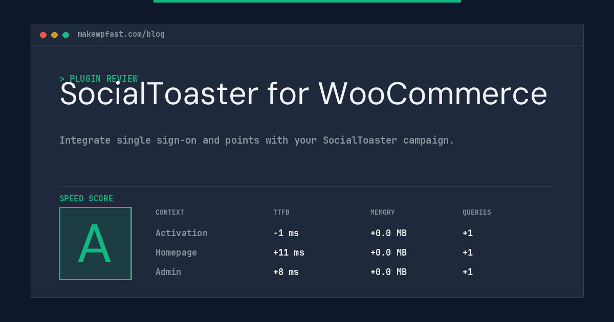 SocialToaster for WooCommerce - MakeWPFast