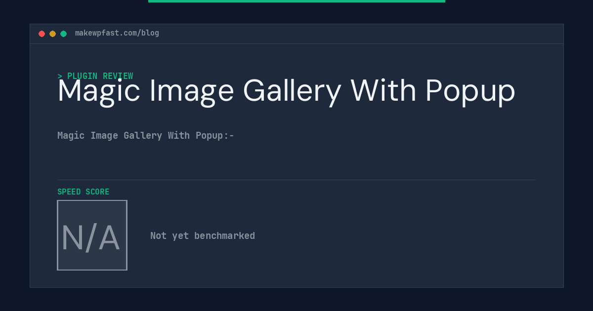 Magic Image Gallery With Popup - MakeWPFast