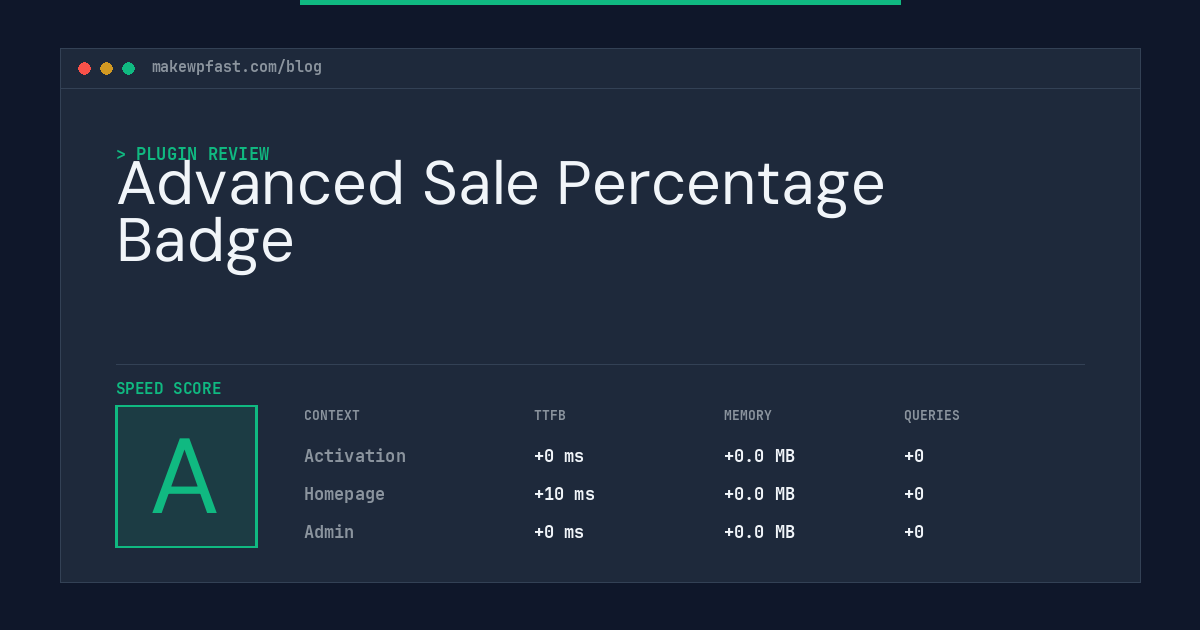 Advanced Sale Percentage Badge - MakeWPFast