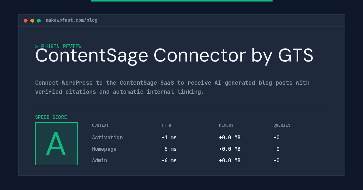 ContentSage Connector by GTS - MakeWPFast