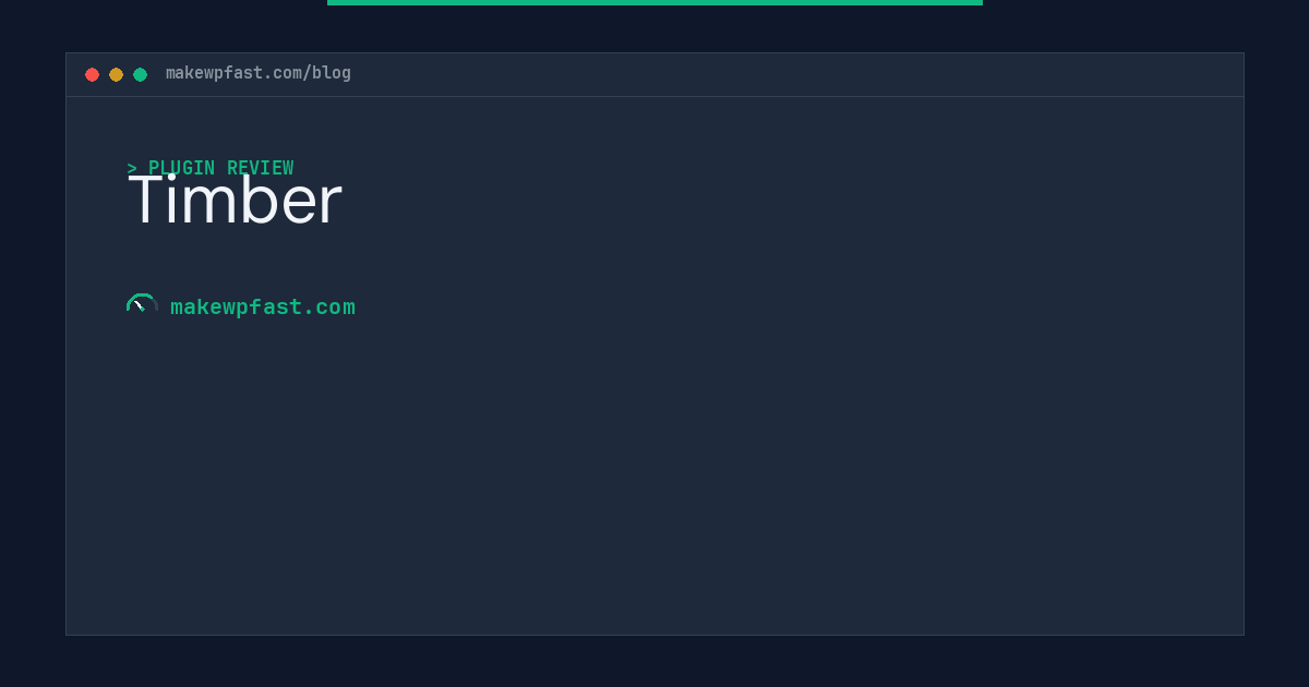 Timber - MakeWPFast