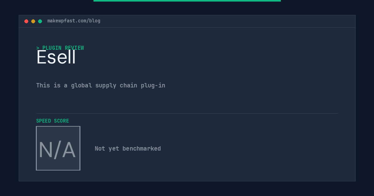 Esell - MakeWPFast