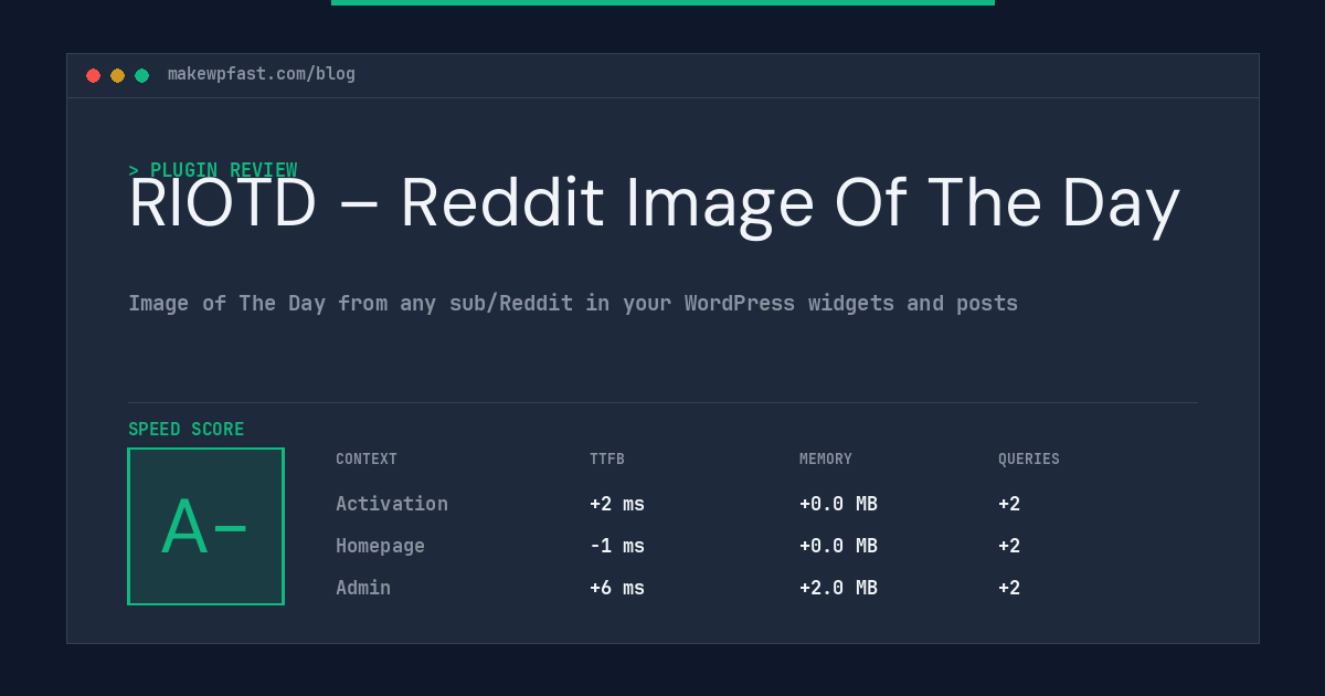 RIOTD – Reddit Image Of The Day - MakeWPFast