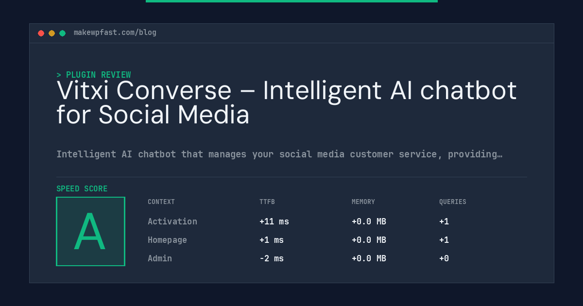 Vitxi Converse – Intelligent AI chatbot for Social Media - MakeWPFast