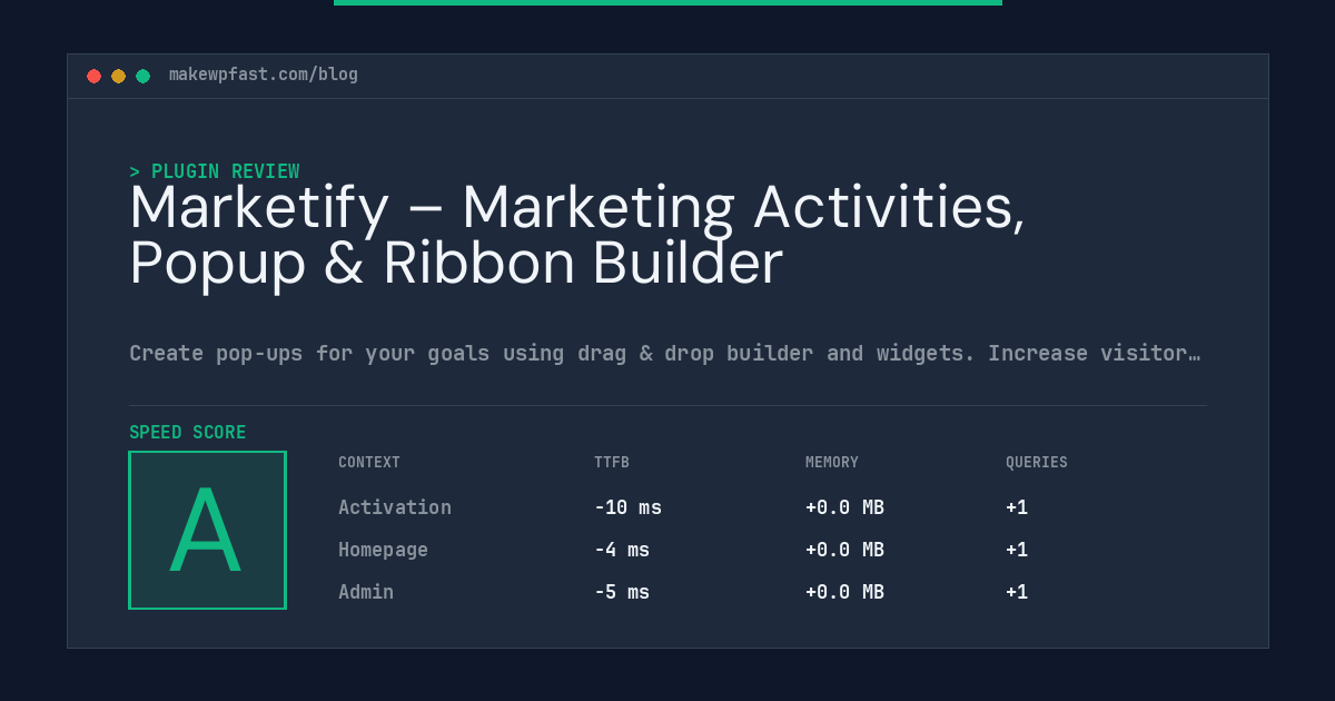 Marketify – Marketing Activities, Popup & Ribbon Builder - MakeWPFast