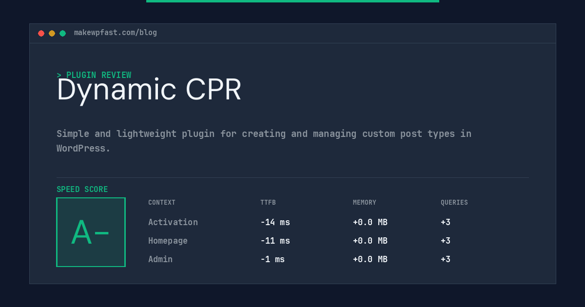 Dynamic CPR - MakeWPFast