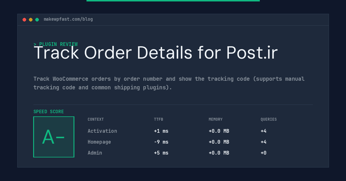 Track Order Details for Post.ir - MakeWPFast