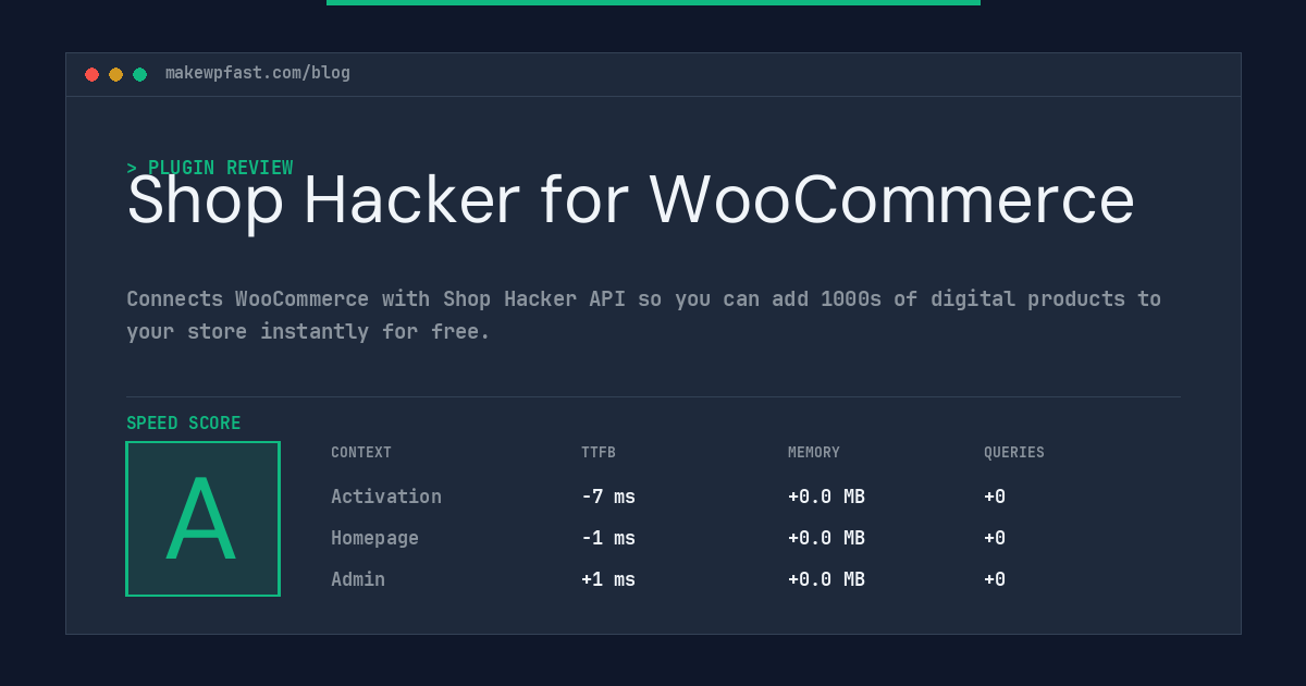 Shop Hacker for WooCommerce - MakeWPFast