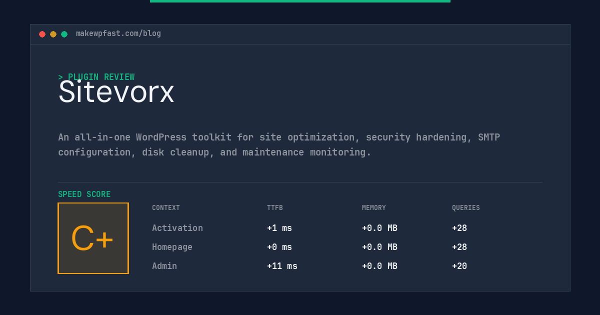 Sitevorx - MakeWPFast