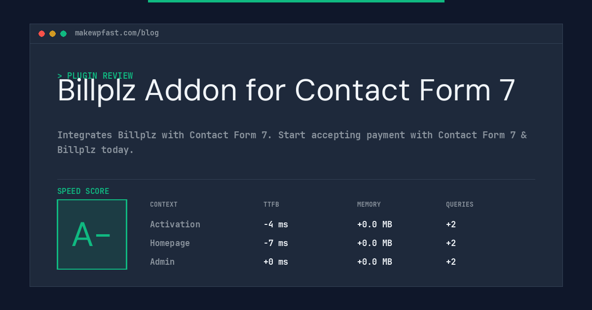 Billplz Addon for Contact Form 7 - MakeWPFast
