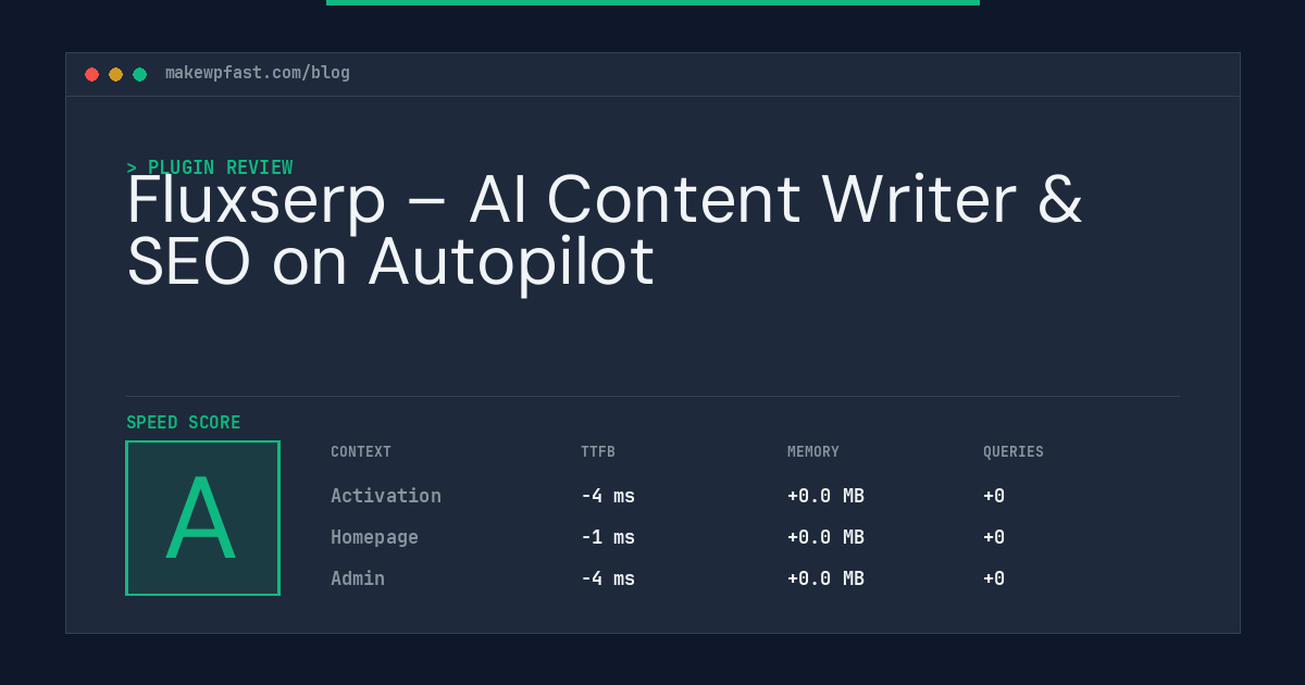 Fluxserp – AI Content Writer & SEO on Autopilot - MakeWPFast