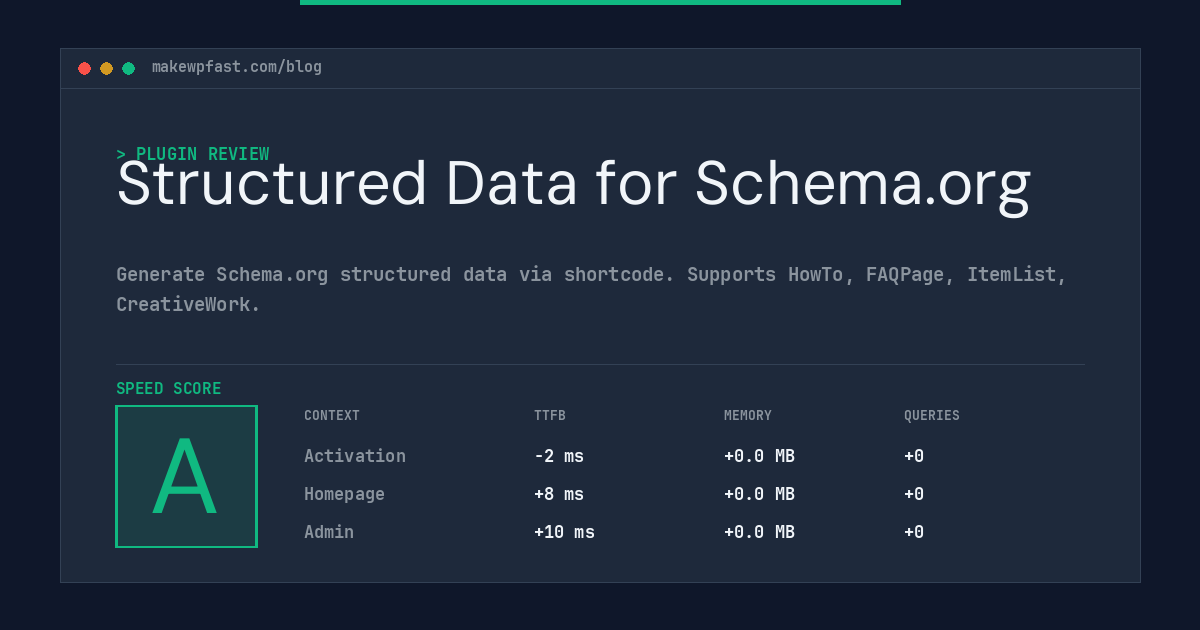 Structured Data for Schema.org - MakeWPFast