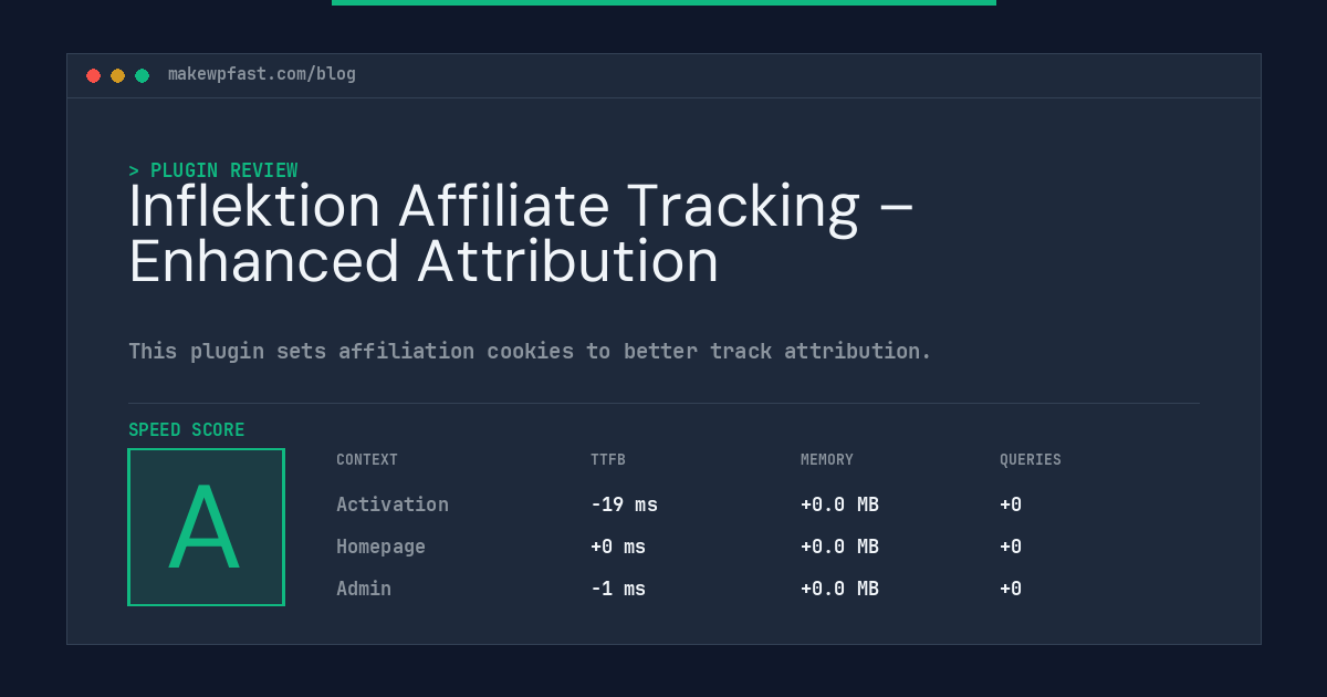 Inflektion Affiliate Tracking – Enhanced Attribution - MakeWPFast