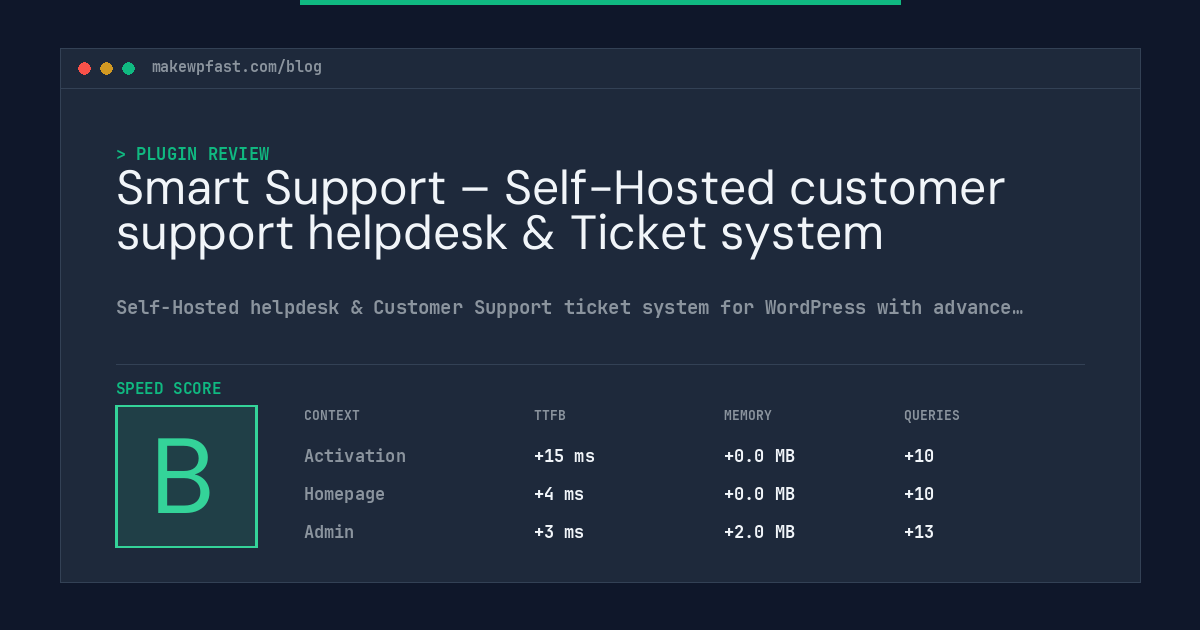 Smart Support – Self-Hosted customer support helpdesk & Ticket system - MakeWPFast