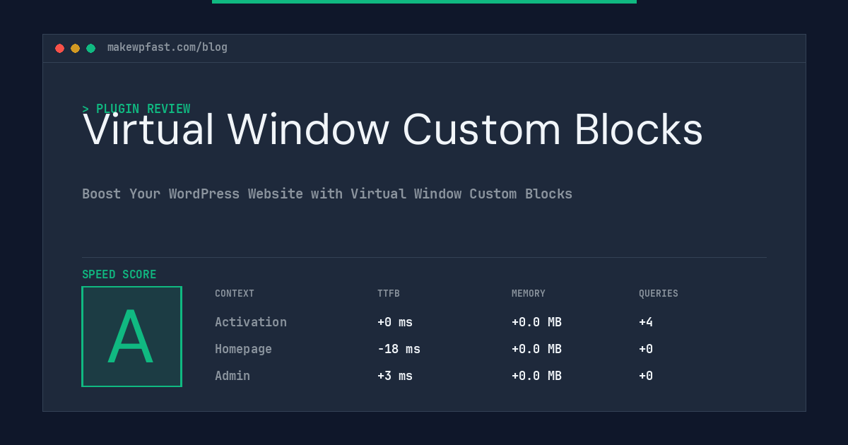 Virtual Window Custom Blocks - MakeWPFast