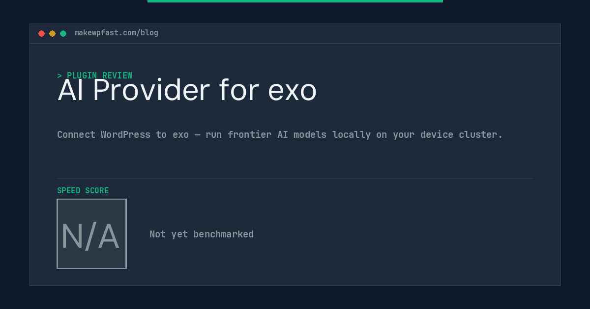 AI Provider for exo - MakeWPFast