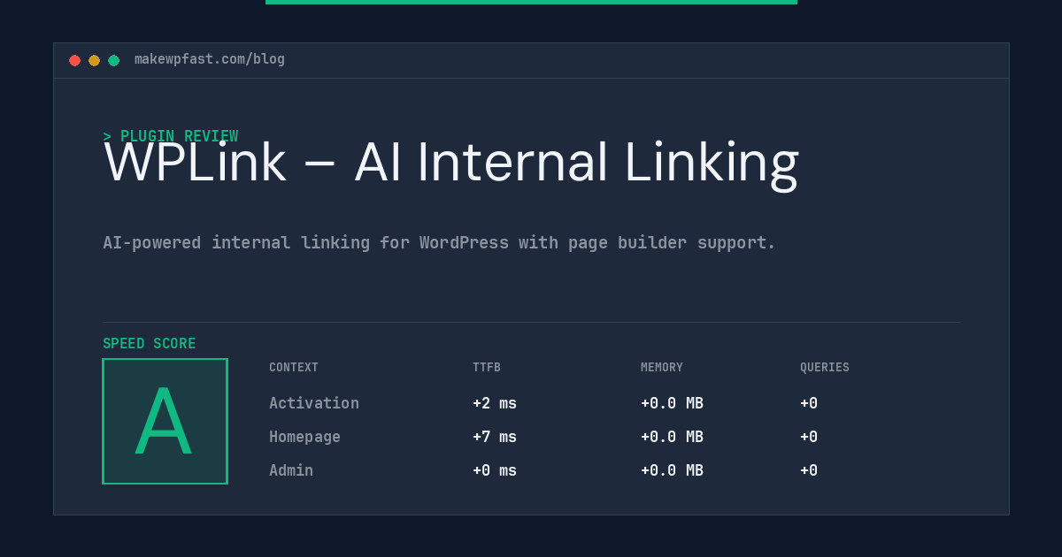 WPLink – AI Internal Linking - MakeWPFast