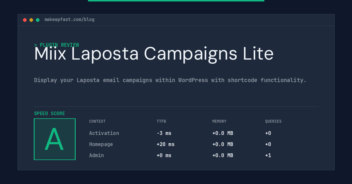 Miix Laposta Campaigns Lite - MakeWPFast