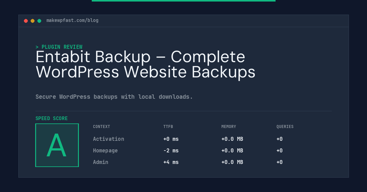 Entabit Backup – Complete WordPress Website Backups - MakeWPFast
