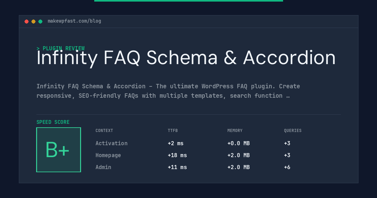 Infinity FAQ Schema & Accordion - MakeWPFast
