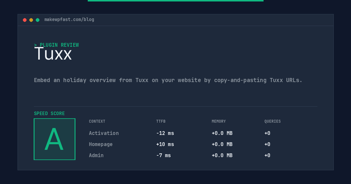 Tuxx - MakeWPFast