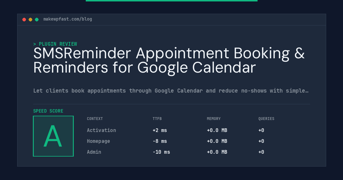 SMSReminder Appointment Booking & Reminders for Google Calendar - MakeWPFast