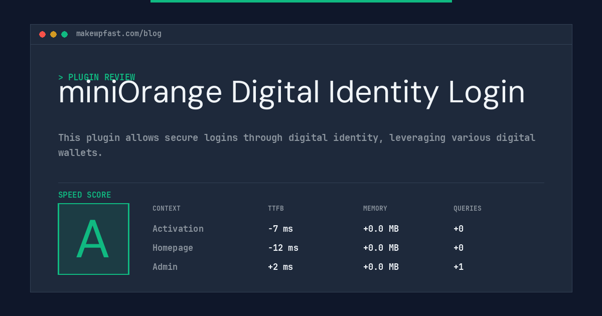 miniOrange Digital Identity Login - MakeWPFast