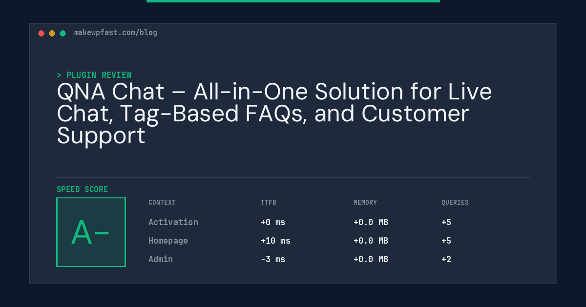 QNA Chat – All-in-One Solution for Live Chat, Tag-Based FAQs, and Customer Support - MakeWPFast