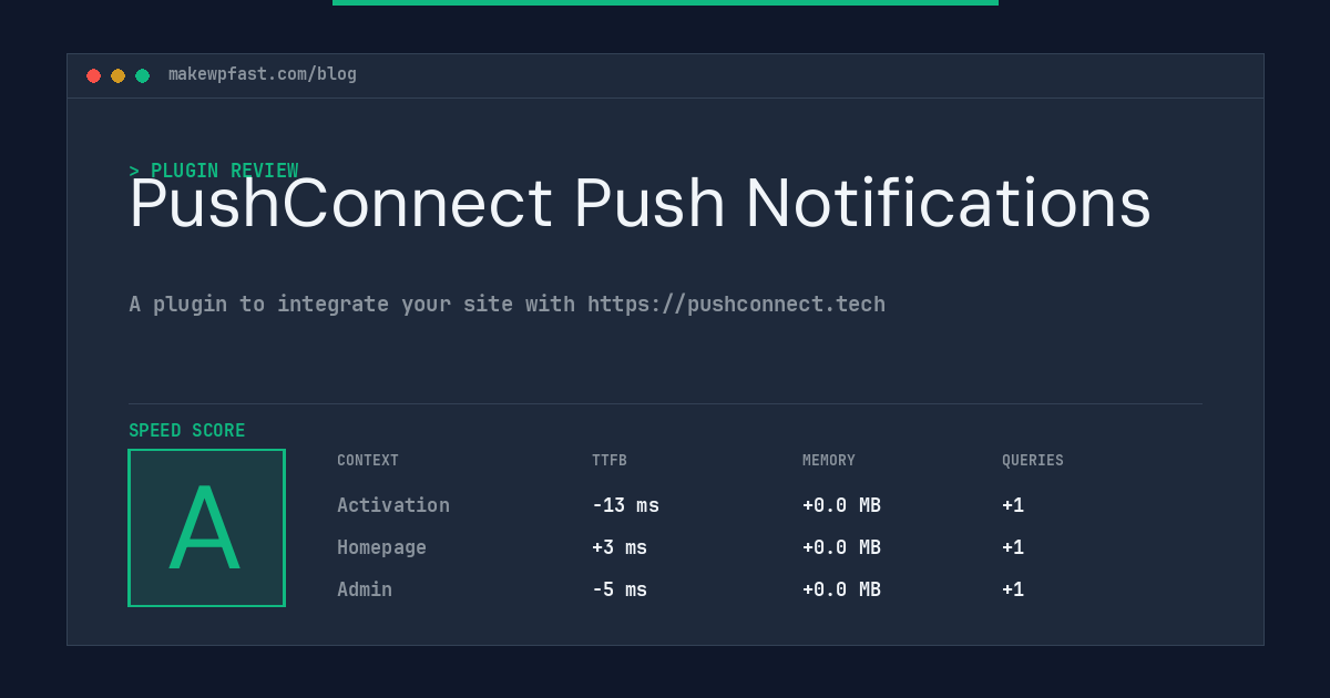 PushConnect Push Notifications - MakeWPFast