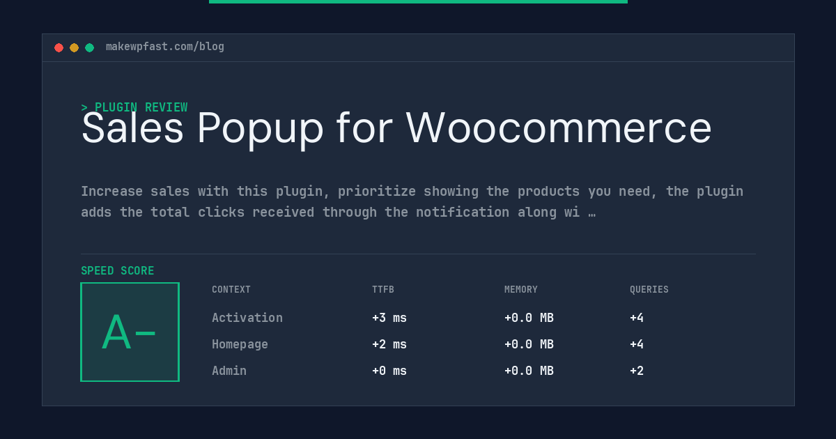 Sales Popup for Woocommerce - MakeWPFast