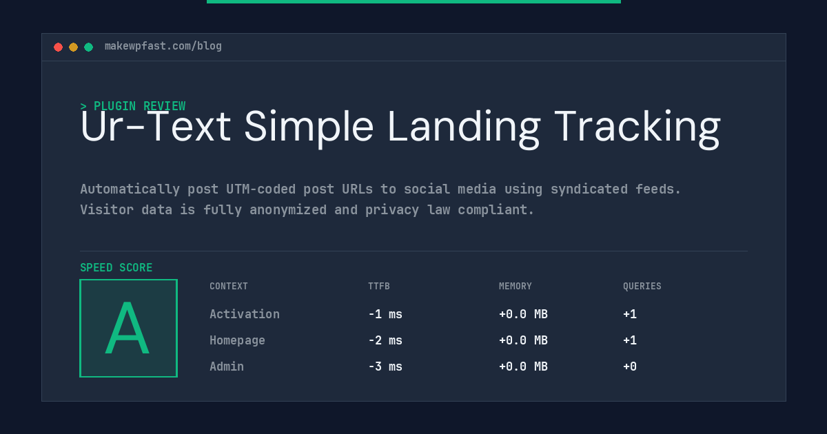 Ur-Text Simple Landing Tracking - MakeWPFast