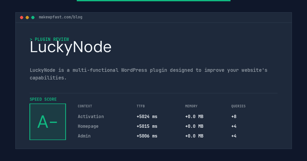 LuckyNode - MakeWPFast