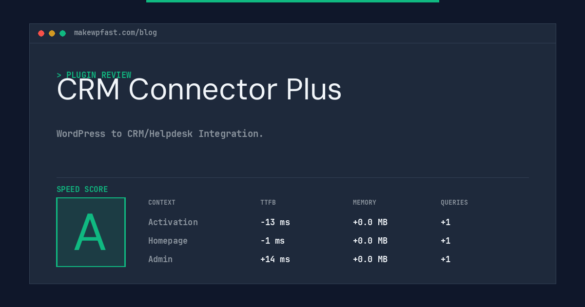 CRM Connector Plus - MakeWPFast