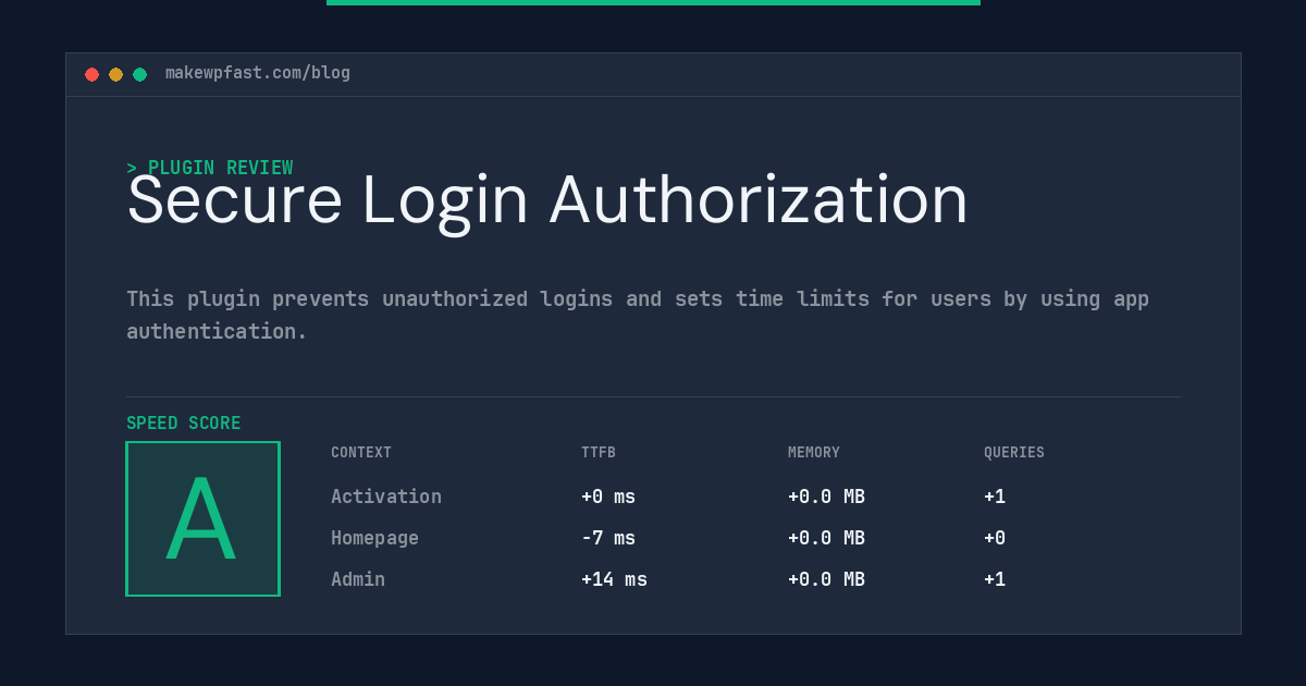 Secure Login Authorization - MakeWPFast