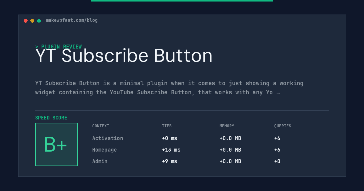 YT Subscribe Button - MakeWPFast