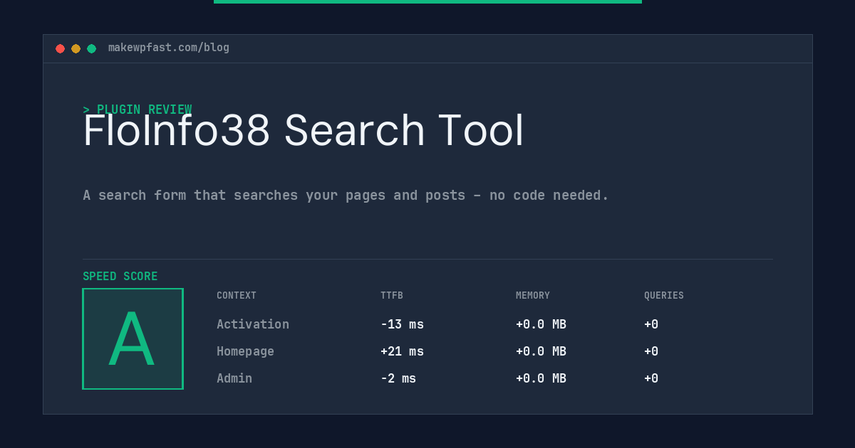 FloInfo38 Search Tool - MakeWPFast