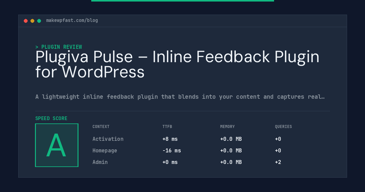 Plugiva Pulse – Inline Feedback Plugin for WordPress - MakeWPFast