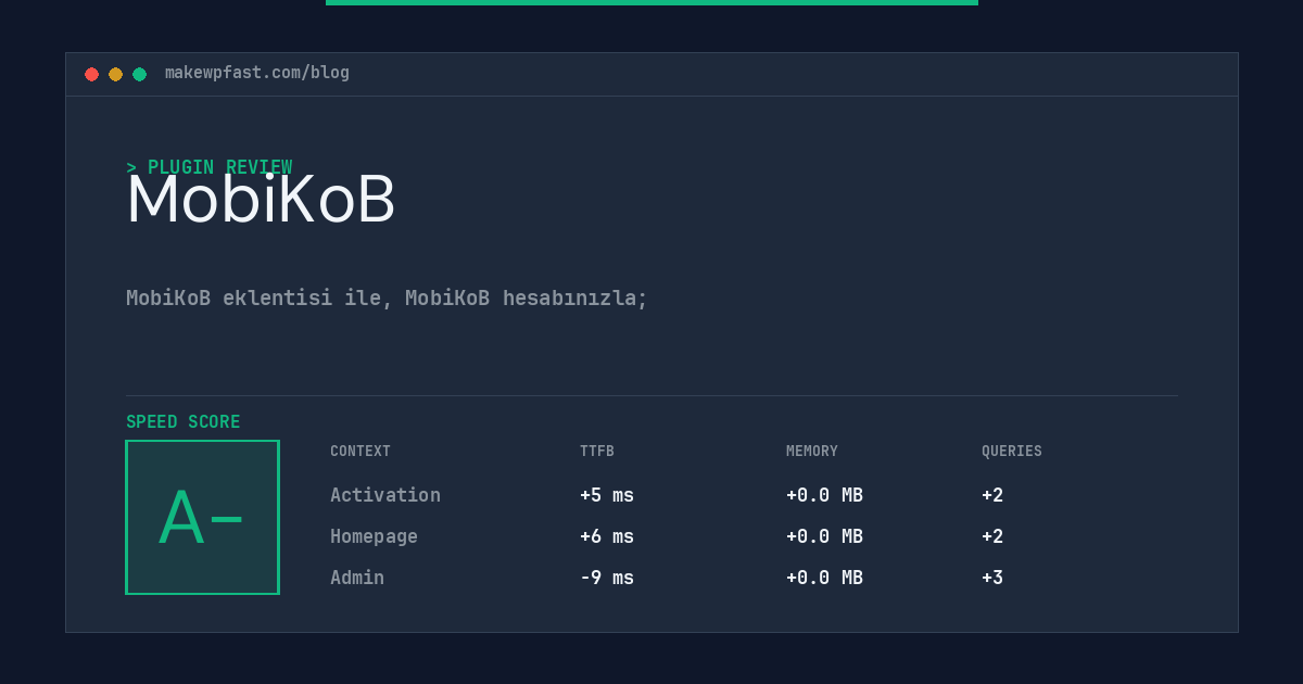 MobiKoB - MakeWPFast