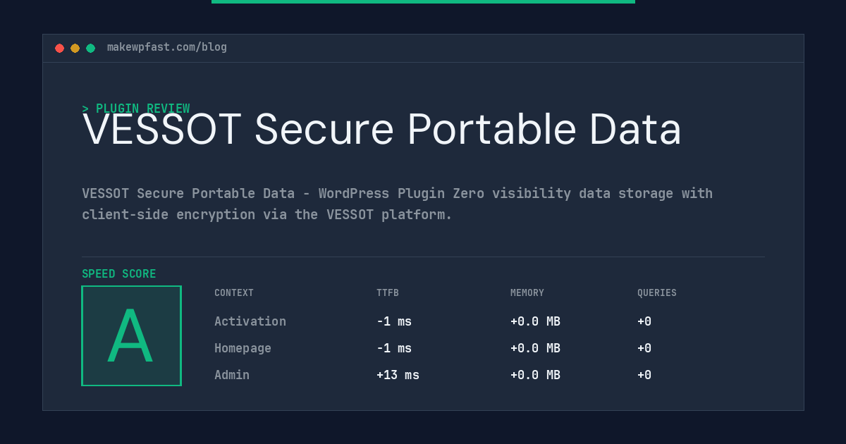 VESSOT Secure Portable Data - MakeWPFast
