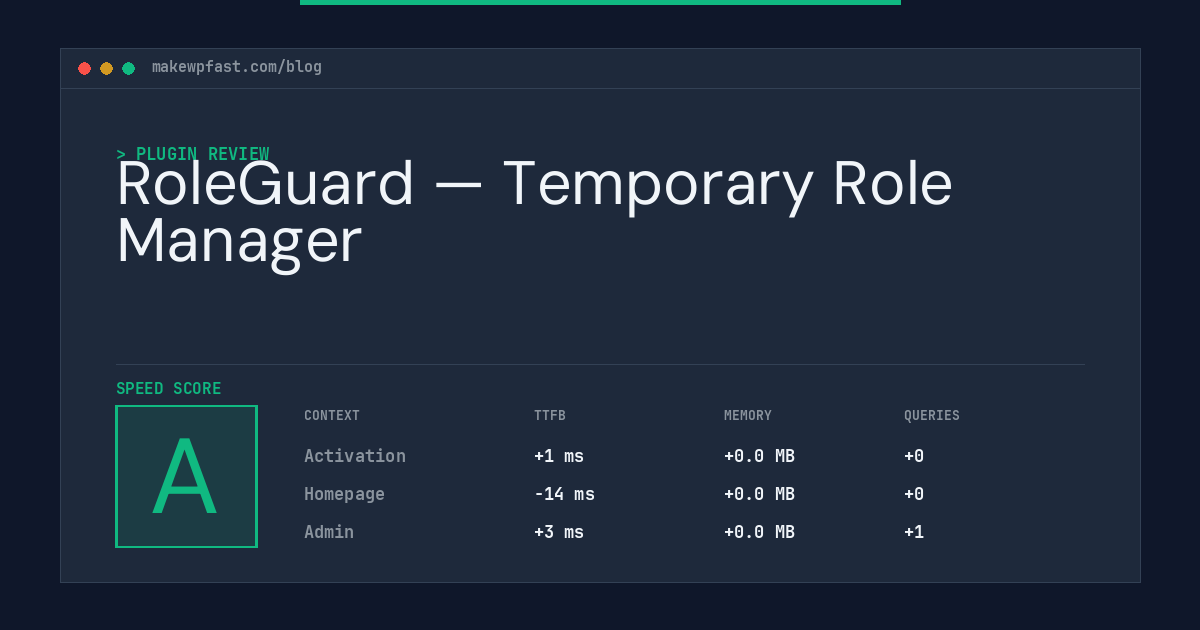 RoleGuard — Temporary Role Manager - MakeWPFast