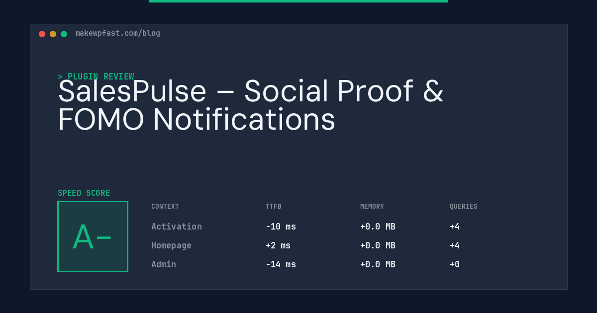 SalesPulse – Social Proof & FOMO Notifications - MakeWPFast