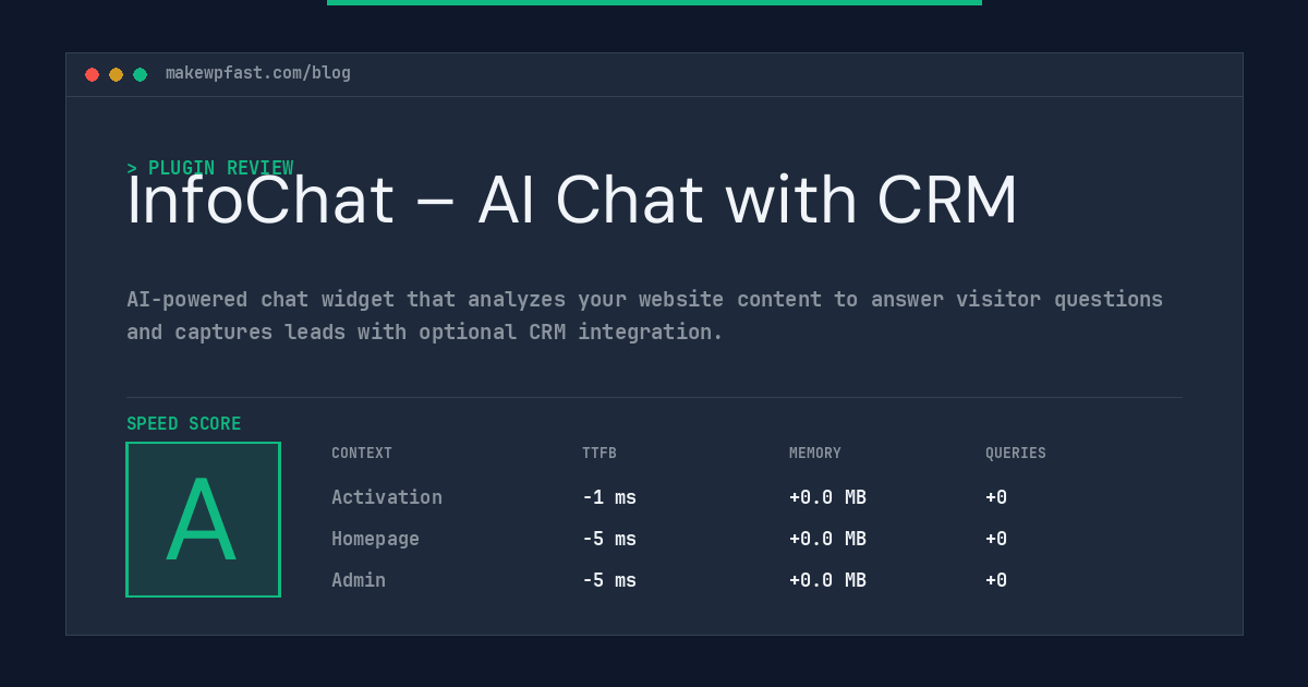 InfoChat – AI Chat with CRM - MakeWPFast